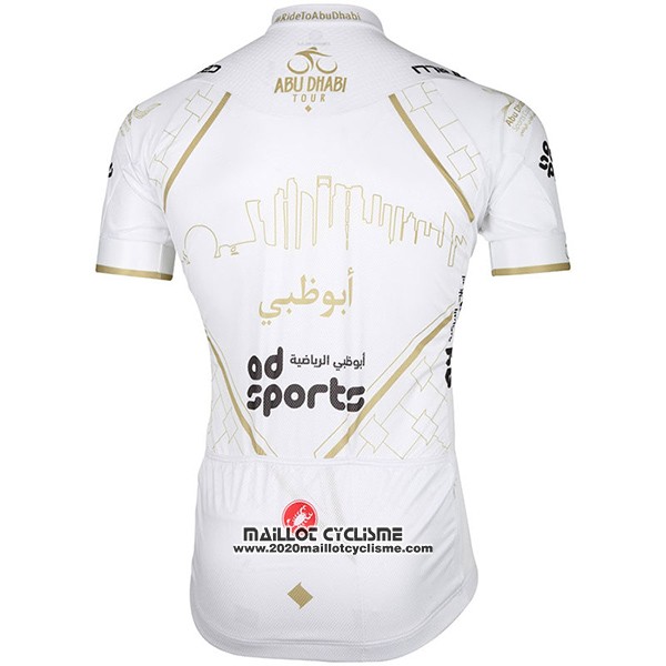 2017 Maillot Ciclismo Abu Dhabi Tour Blanc Manches Courtes et Cuissard